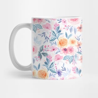 Watercolor flowers and leaves 2 Mug